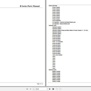 Crown Reach Truck B Series Parts Manual 1