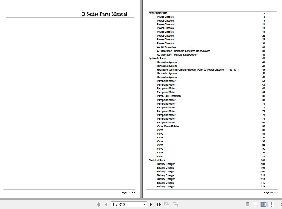 Crown Reach Truck B Series Parts Manual 1