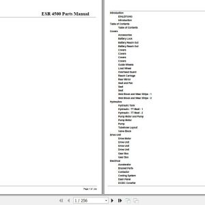 Crown Reach Truck ESR4500 Parts Manual 1