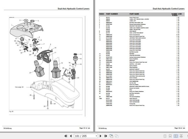 Crown Reach Truck ESR5000 Colruyt Parts Manual 2