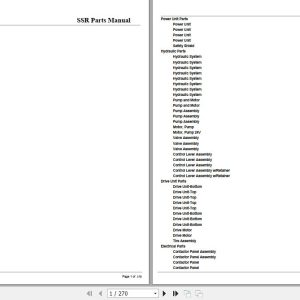 Crown Reach Truck SSR Parts Manual 1