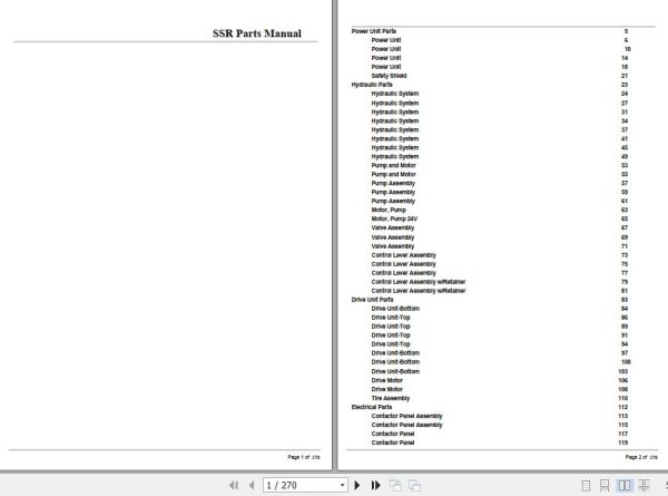 Crown Reach Truck SSR Parts Manual 1