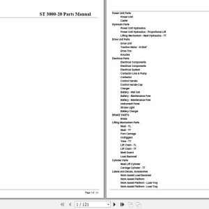 Crown Stacker Truck ST3000 20 Parts Manual 1