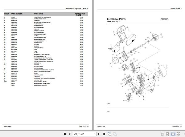 Crown Stacker Truck ST3000 25 Parts Manual 2