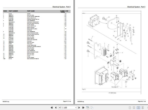 Crown Stacker Truck ST3000 Parts Manual 2