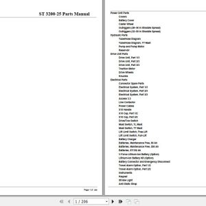 Crown Stacker Truck ST3200 25 Parts Manual 1