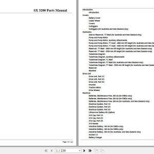 Crown Stacker Truck SX3200 Parts Manual 1