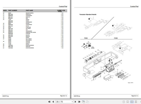 Crown Tow Tractor TR3600 Parts Manual 2