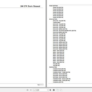 Crown Walkie Rider Tow 200TW Parts Manual 1