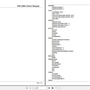 Crown Walkie Stacker WD2300S Parts Manual 1