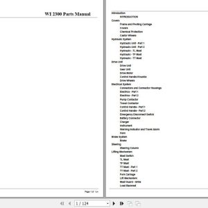 Crown Walkie Stacker WI2300 Parts Manual 1