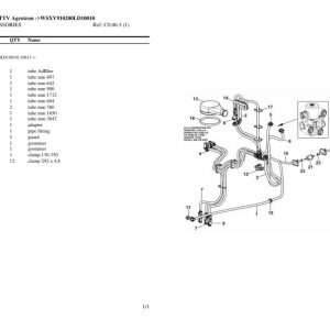 Deutz Fahr Tractor 7250 TTV Agrotron WSXV910200LD10010 Parts Catalog 1