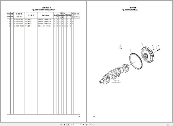 Doosan Engine L136 AD136 Parts Manual 950106 00119 2