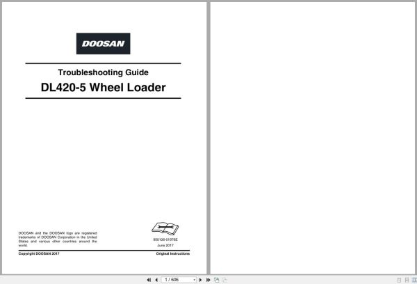 Doosan Wheel Loader DL420 5 Troubleshooting Manual 950106 01976E 1