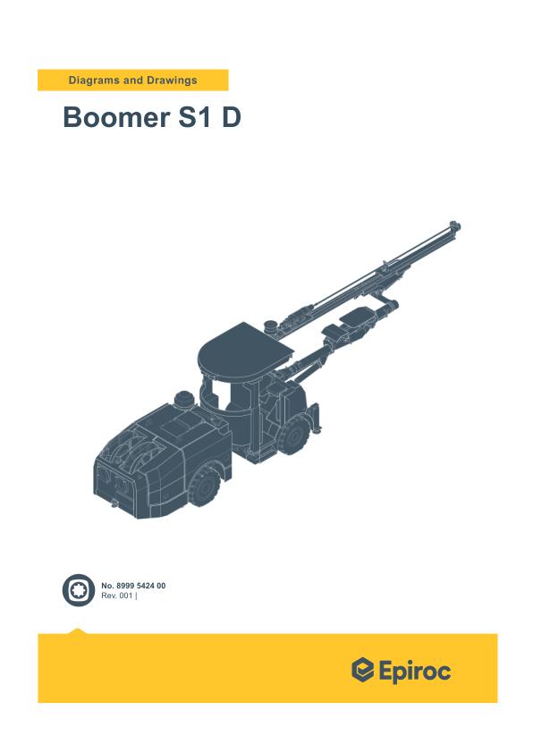 Epiroc Drill Boomer S1 D Diagrams and Drawings No. 8999 5424 00 1