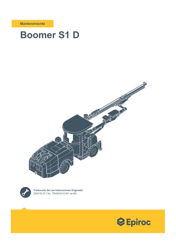 Epiroc Drill Boomer S1 D Maintenance Manual ES 1