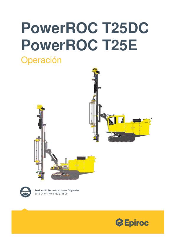 Epiroc Drill PowerROC T25DC T25E Operation Manual ES 1
