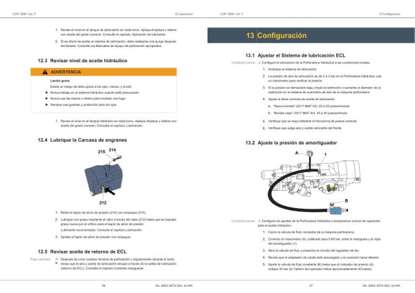 Epiroc Hydraulic Rock Drill COP 1838 Ver. F Maintenance Manual ES 2