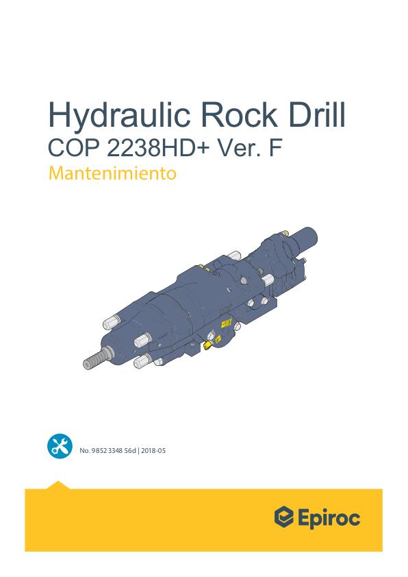 Epiroc Hydraulic Rock Drill COP 2238HD Ver. F Maintenance Manual ES 1