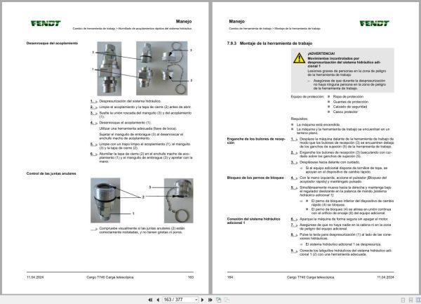 Fendt Telehandler Cargo T740 Service Manuals 2