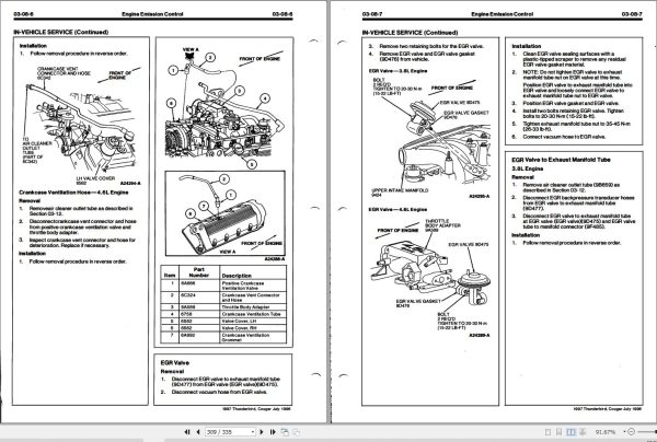 Ford Engine 4.6L SOHC 2V and 3.8L OHV Service Manual 2