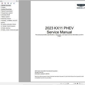 Geely Monjaro KX11 2023 Service Manual 1