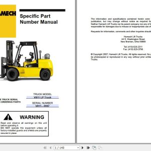 Hamech Forklift V811LP Parts Manual 1