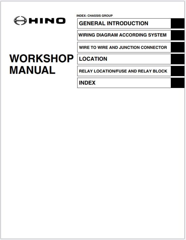Hino Truck Conventional 600 L Series Electrical Wiring Diagram WM 60LA23USAEH JALLA 2025 1