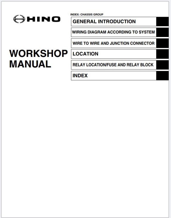 Hino Truck Conventional 600 L Series Electrical Wiring Diagram WM 60LA24USAEH JALLA 2026 1