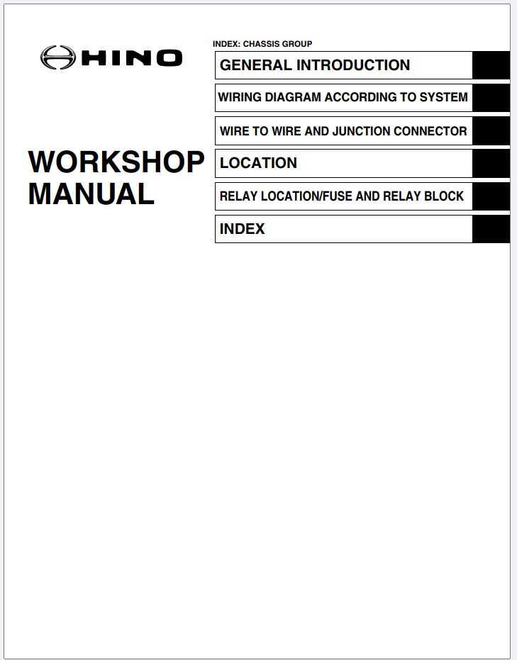 Hino Truck Conventional 600 L Series Electrical Wiring Diagram WM 60LA24USAEH JALLA 2026 1