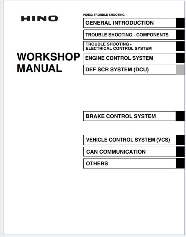 Hino Truck Conventional 600 L Series Trouble Shooting WM 60LA24USAEH HALLA 2026 1