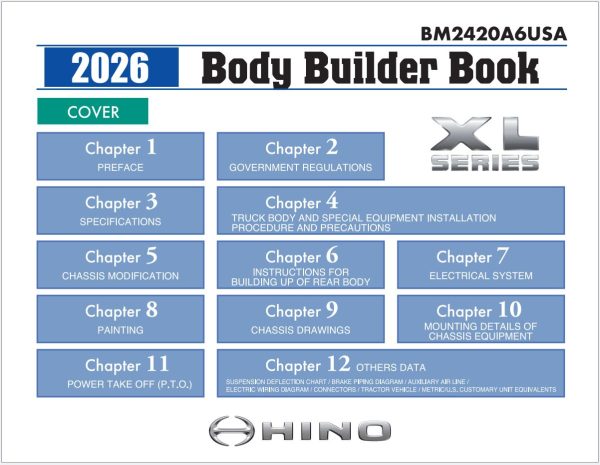 Hino Truck USA Workshop Manual Body Builder Book PDF 2017 2026 1