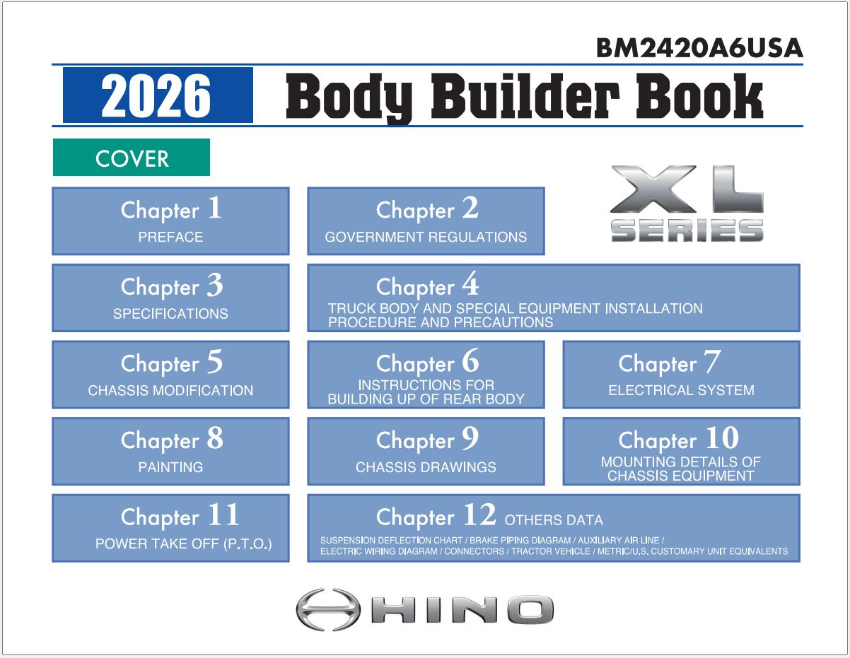 Hino Truck USA Workshop Manual Body Builder Book PDF 2017 2026 1