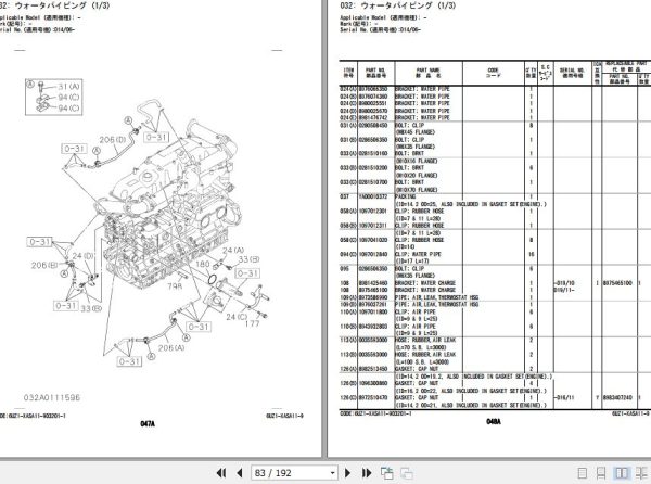 Hitachi Isuzu Engine 6UZ1 XASA11 Parts Catalog 6UZ1 XASA11 9 2