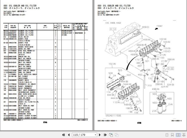 Hitachi Isuzu Engine 6WG1 XAWB01 Parts Catalog 6WG1 XAWB01 9 2
