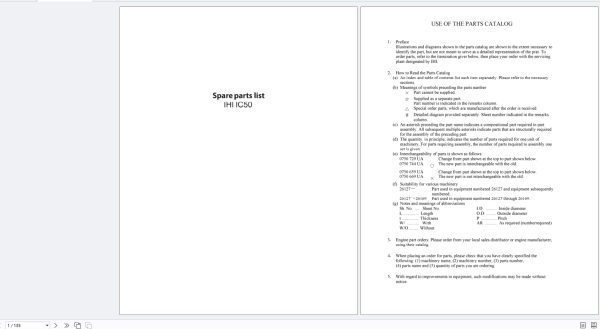 IHI Dumper Excavator Operators Part Service Manual PDF 726MB 1