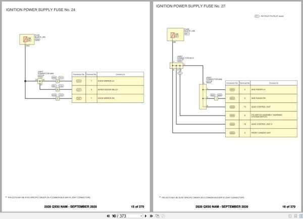 Infiniti QX50 J55 2020 April 2024 Wiring Diagrams 2