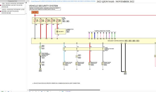 Infiniti QX50 J55 2022 March 2024 Service Manual Wiring Diagrams 3