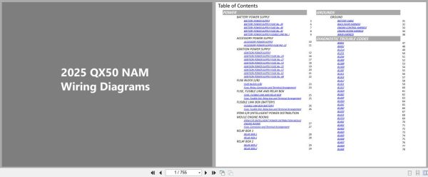 Infiniti QX50 J55 August 2024 2025 Wiring Diagrams 1