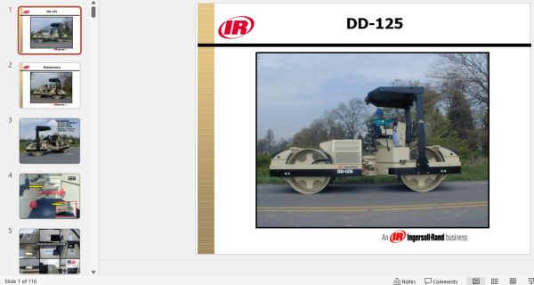 Ingersoll Rand Blaw Knox DD 125 All Diagram Maintenance Manual 1