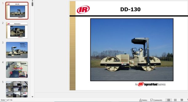 Ingersoll Rand Blaw Knox DD 130 All Diagram Maintenance Manual 1