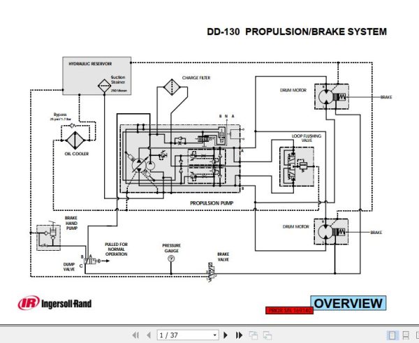 Ingersoll Rand Blaw Knox DD 130 All Diagram Maintenance Manual 2