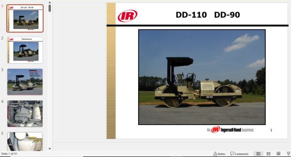 Ingersoll Rand Blaw Knox DD 90 to 110 All Diagram Maintenance Manual 1