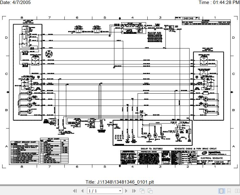 Ingersoll Rand Blaw Knox IR Pavers Hydraulic Electrical Diagrams 1