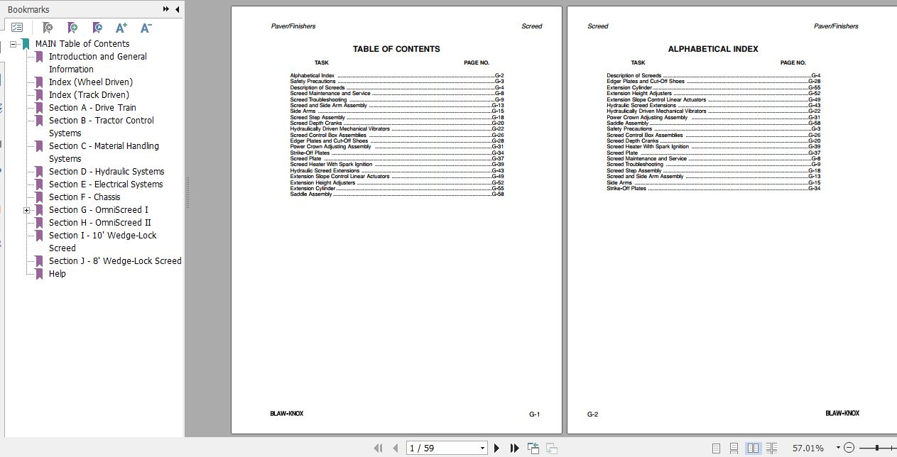 Ingersoll Rand Blaw Knox PF OMNI 3 Operators and Parts Manual 1