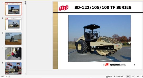 Ingersoll Rand Blaw Knox SD 122 All Diagram Maintenance Manual 1