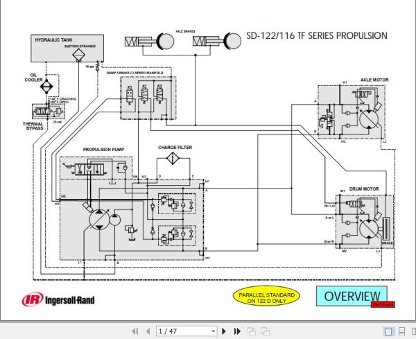 Ingersoll Rand Blaw Knox SD 122 All Diagram Maintenance Manual 2