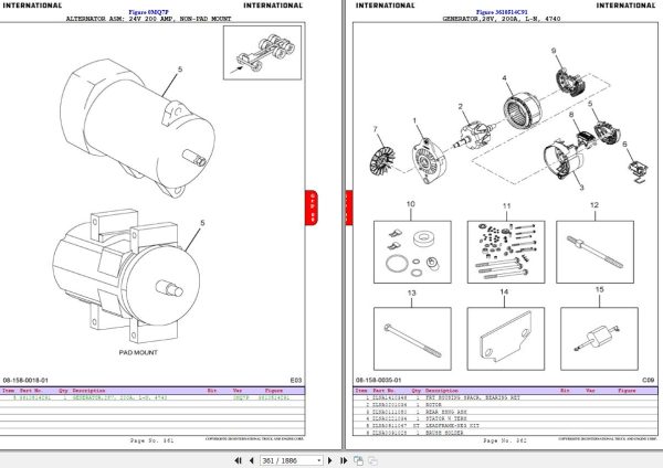 International 7400 SFA 6X6 Customer Parts Catalog 2006 2