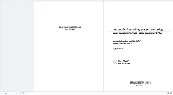 IНI Excavator Parts Manual PDF 552MB 1