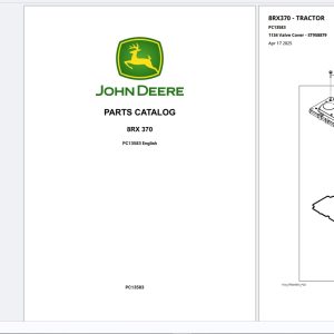 John Deere Tractor 8RX 370 2025 Parts Catalog PC13583 1